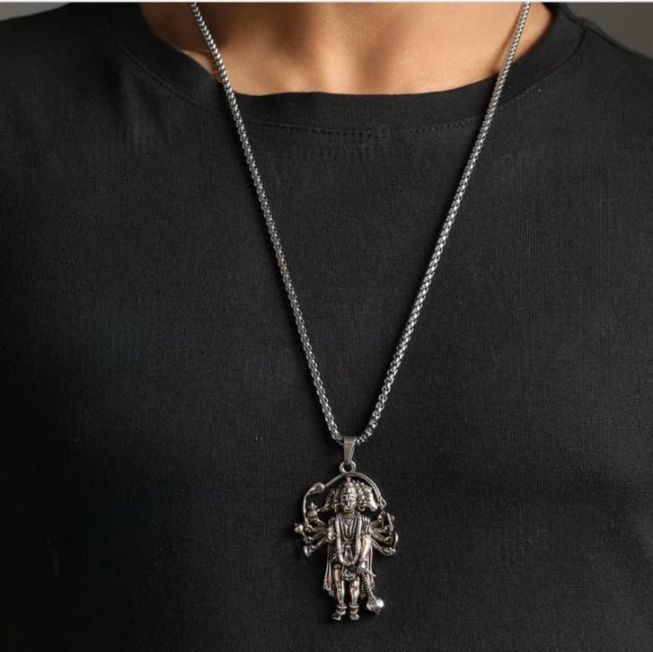5 Mukhi Standing Hanumanji Pendant with Chain
